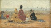 Eugene Boudin On the Beach, painting